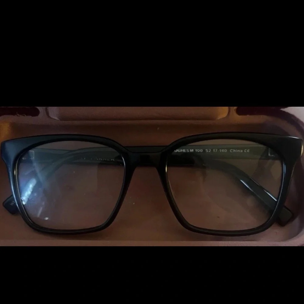 NEW! Warby Parker Black Hughes M100 Relaxed Square Eyeglass Frames